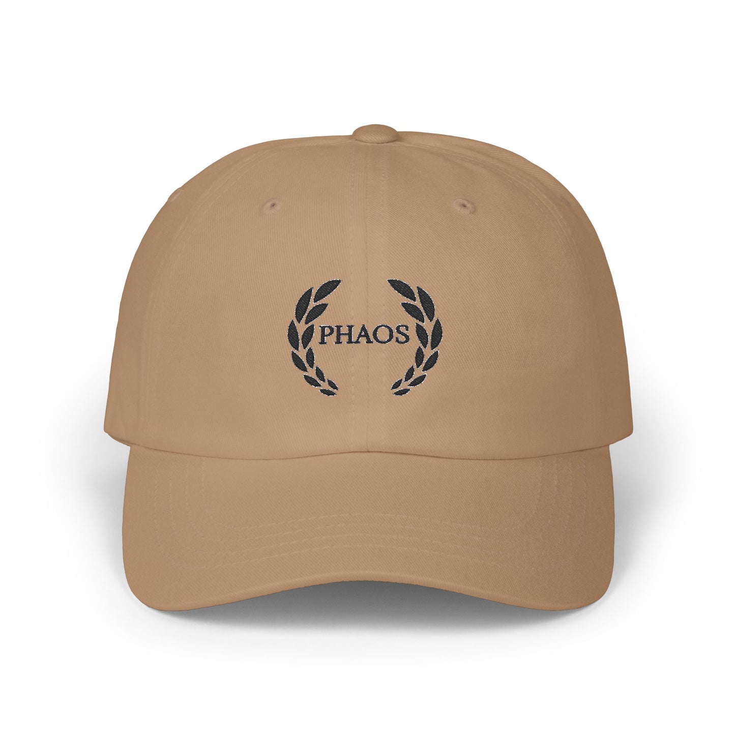 Classic Dad Cap with PHAOS Design - Trendy White Cap for Relaxed Style