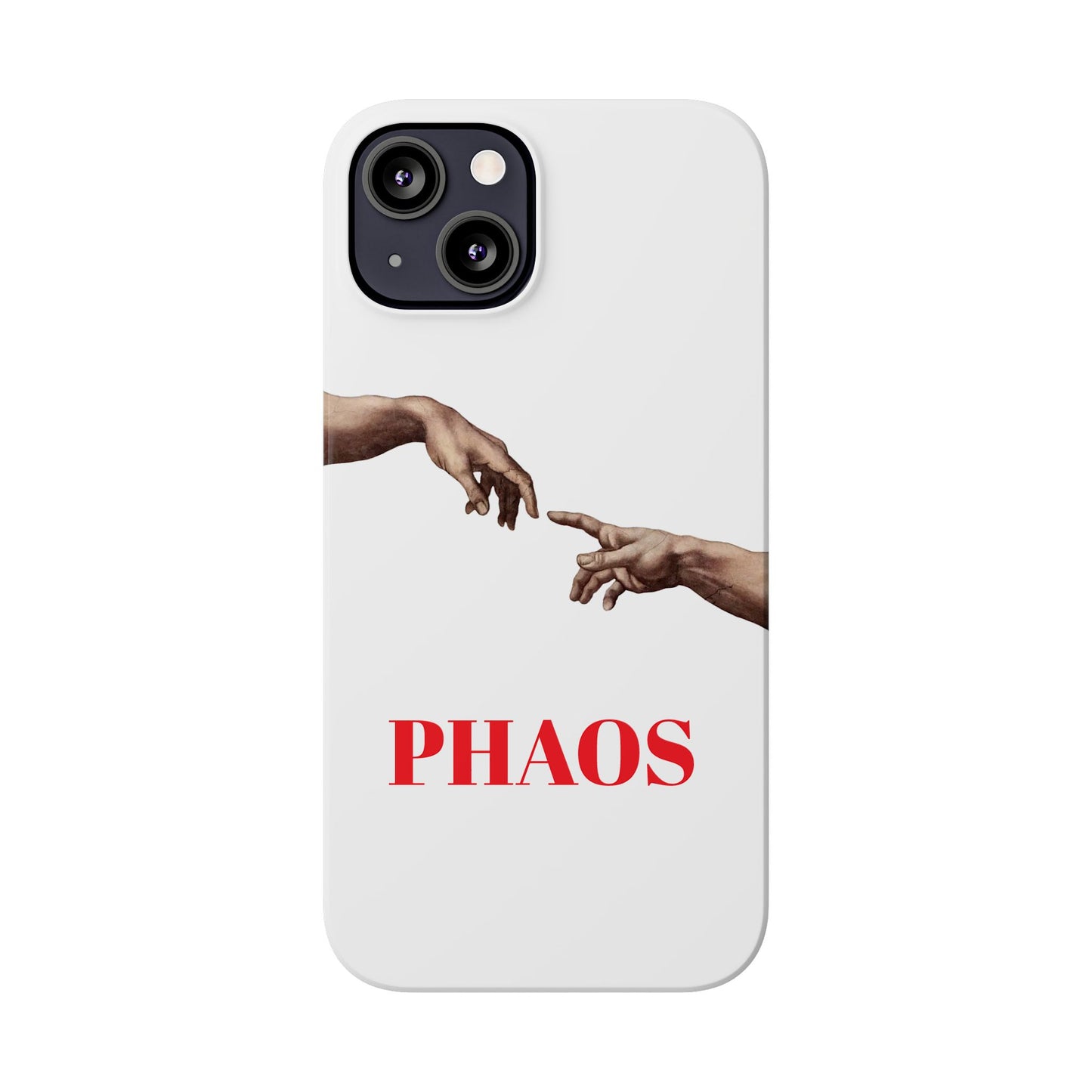 Artistic Slim Phone Case - Michelangelo's Creation of Adam Design