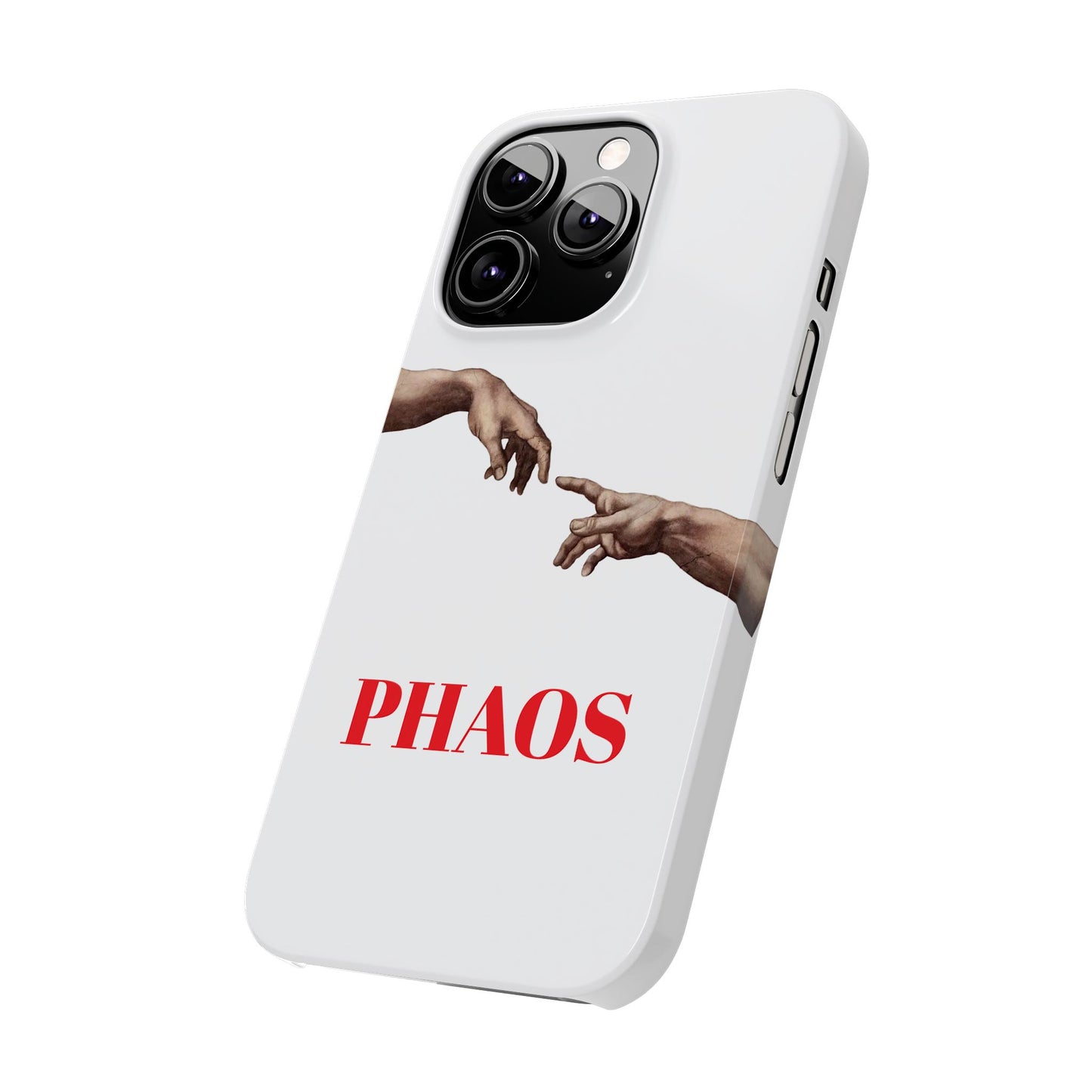 Artistic Slim Phone Case - Michelangelo's Creation of Adam Design