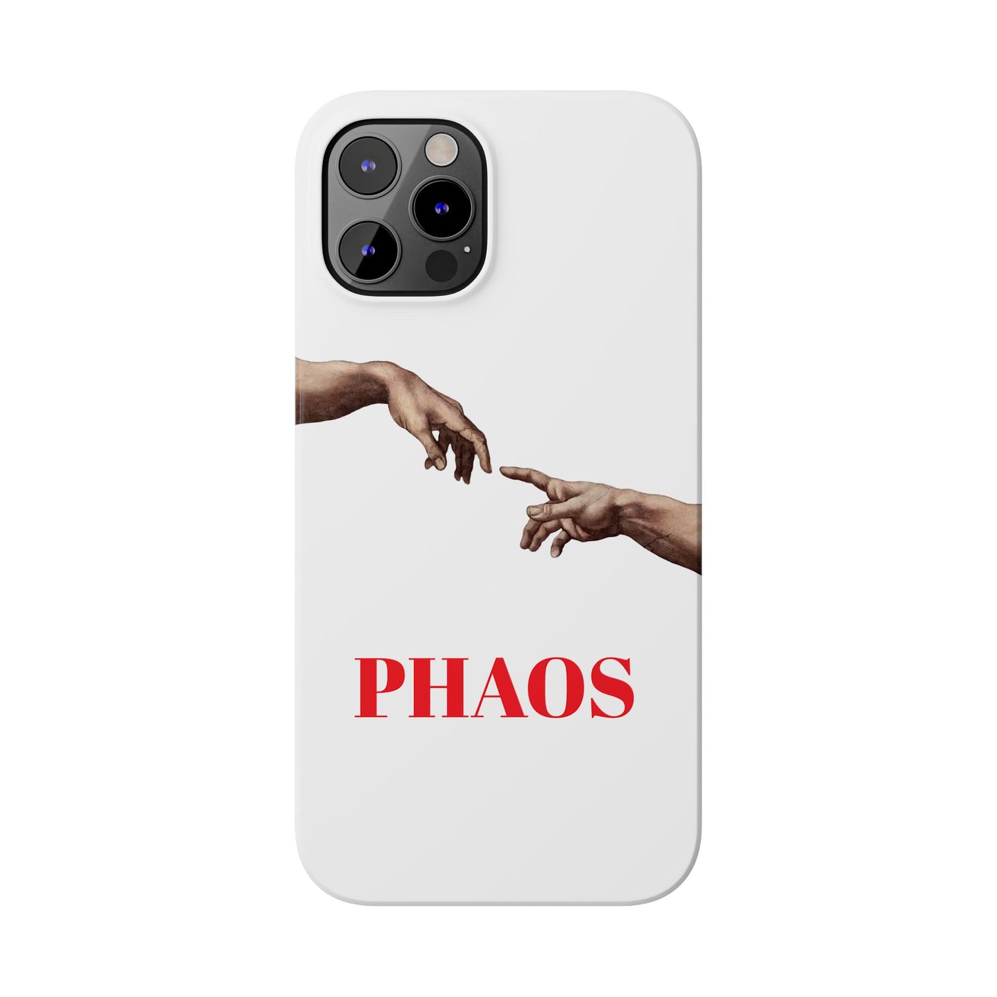 Artistic Slim Phone Case - Michelangelo's Creation of Adam Design