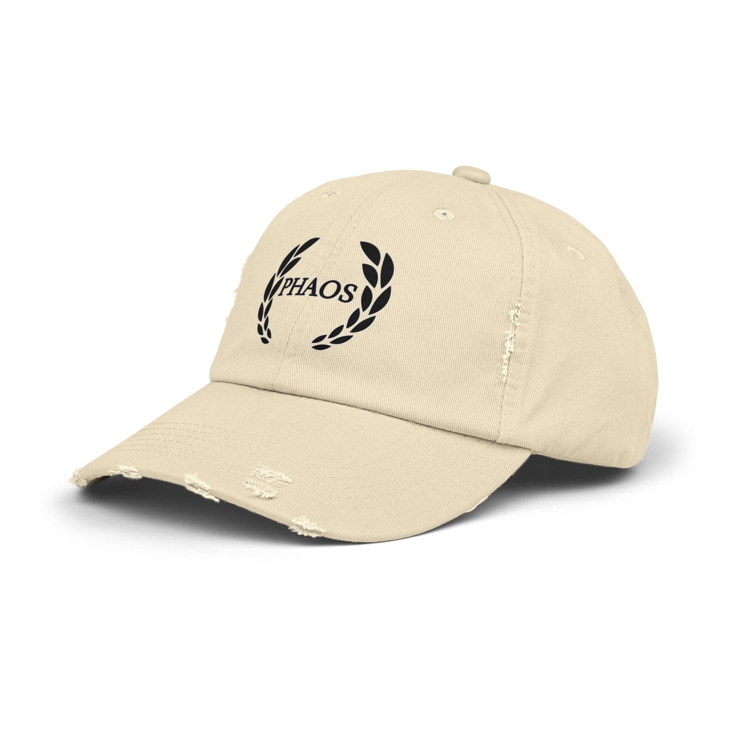 Unisex Distressed Cap with PHAOS Design - Stylish, Casual Headwear for Everyday Wear