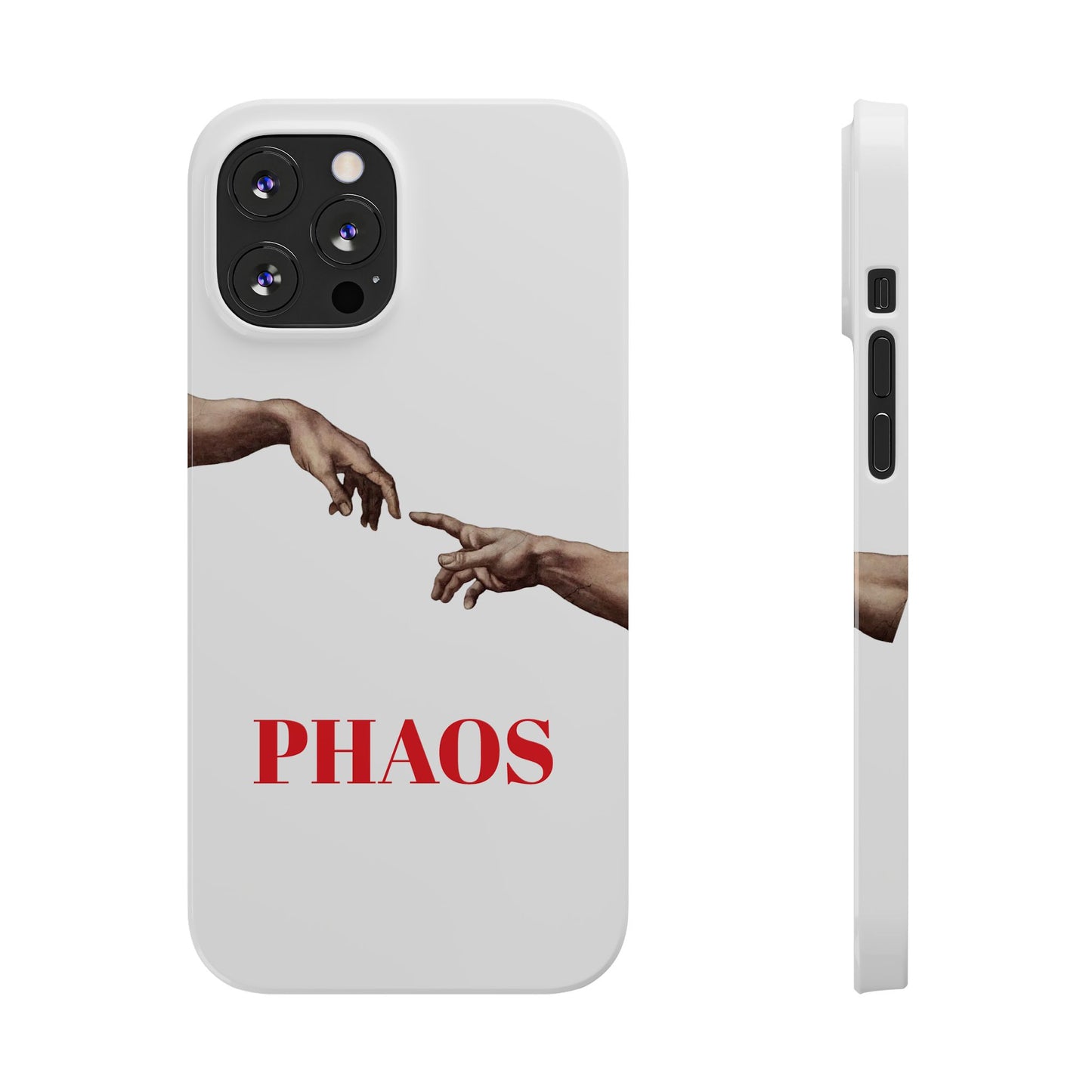 Artistic Slim Phone Case - Michelangelo's Creation of Adam Design