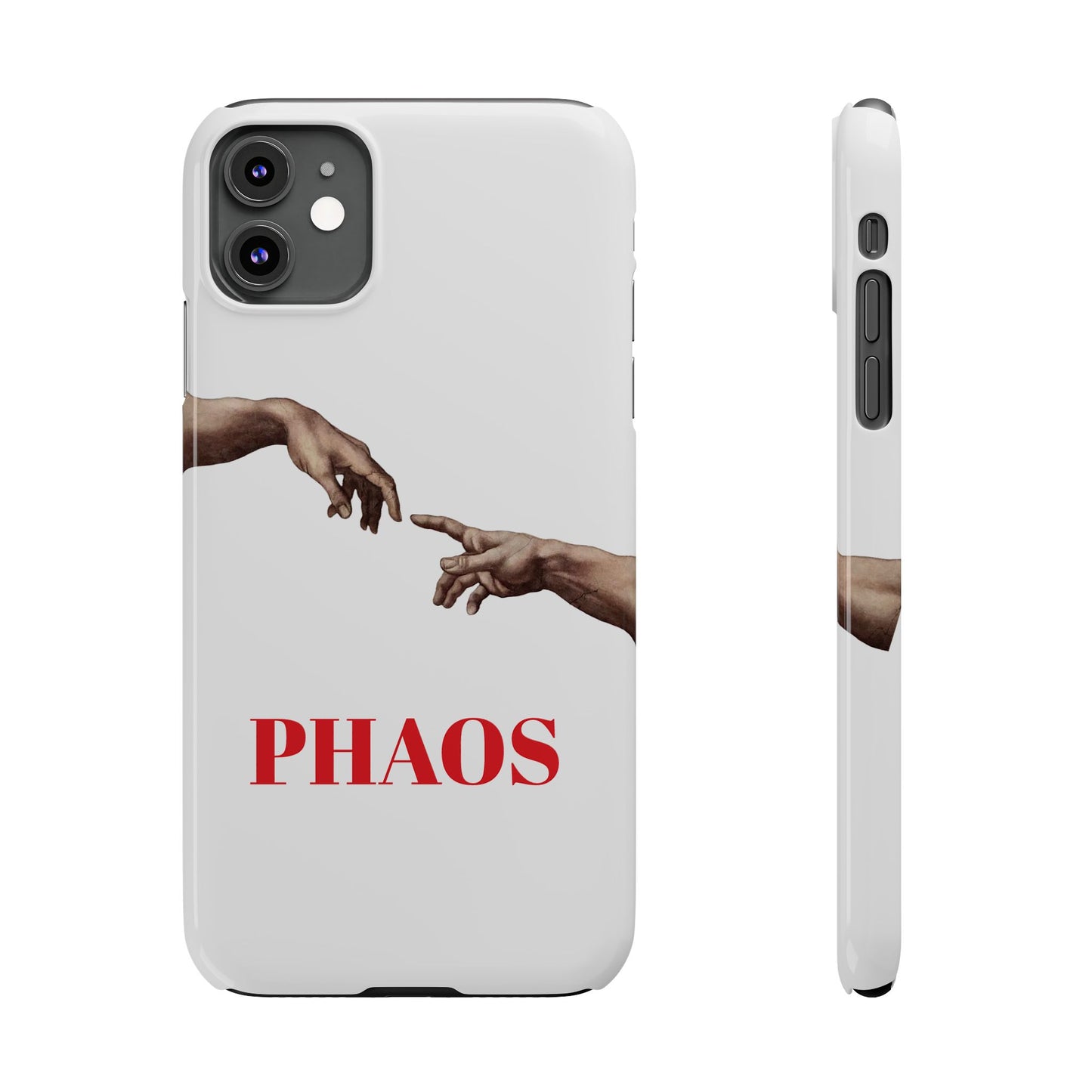 Artistic Slim Phone Case - Michelangelo's Creation of Adam Design