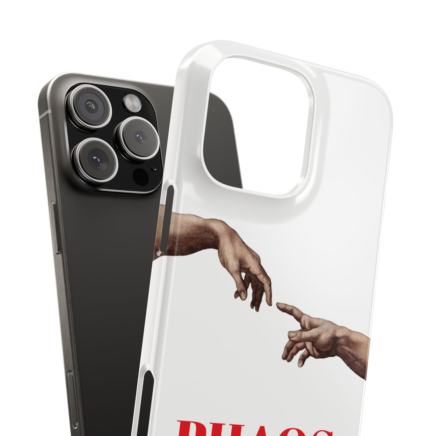 Artistic Slim Phone Case - Michelangelo's Creation of Adam Design