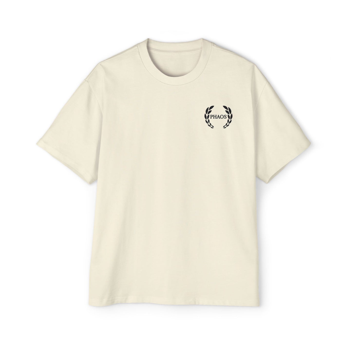 Men's Heavy Oversized Tee with 'PHAOS' Graphic - Stylish Streetwear for Casual Days