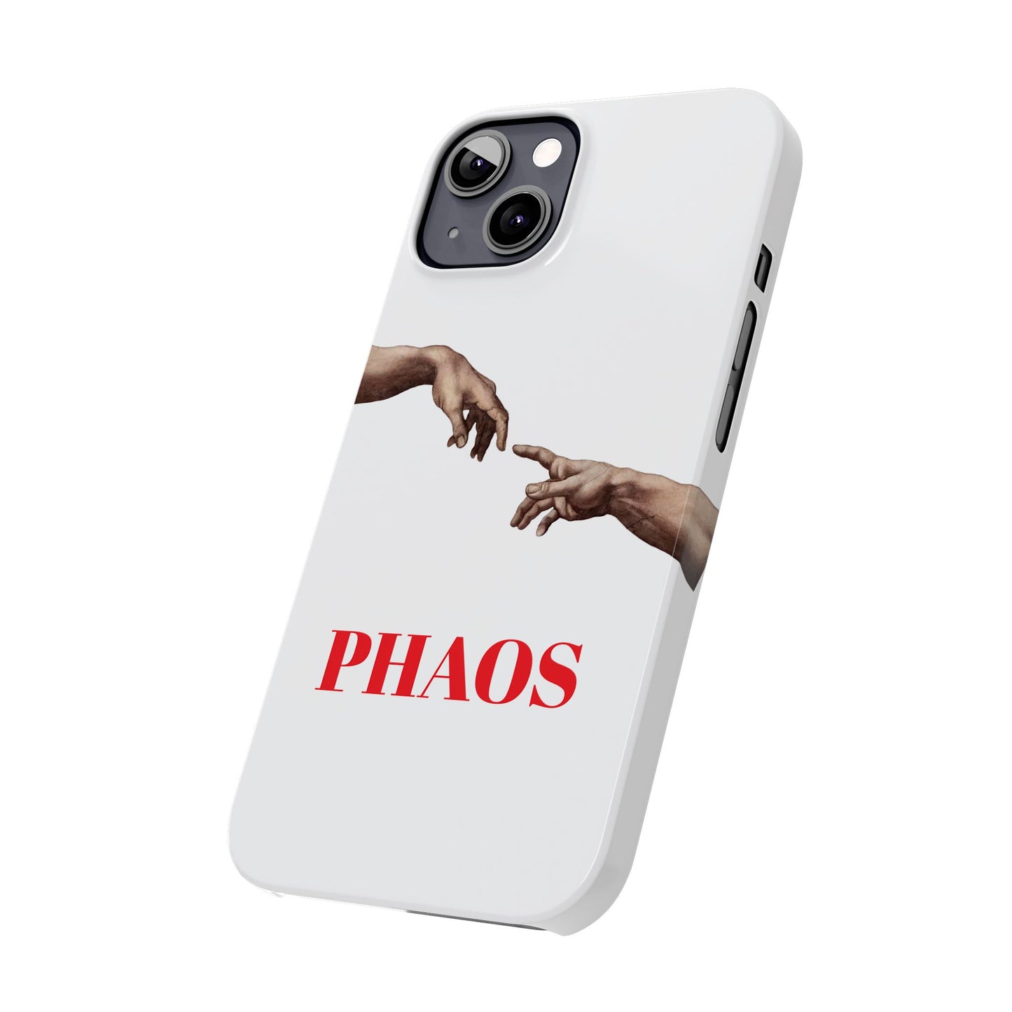 Artistic Slim Phone Case - Michelangelo's Creation of Adam Design