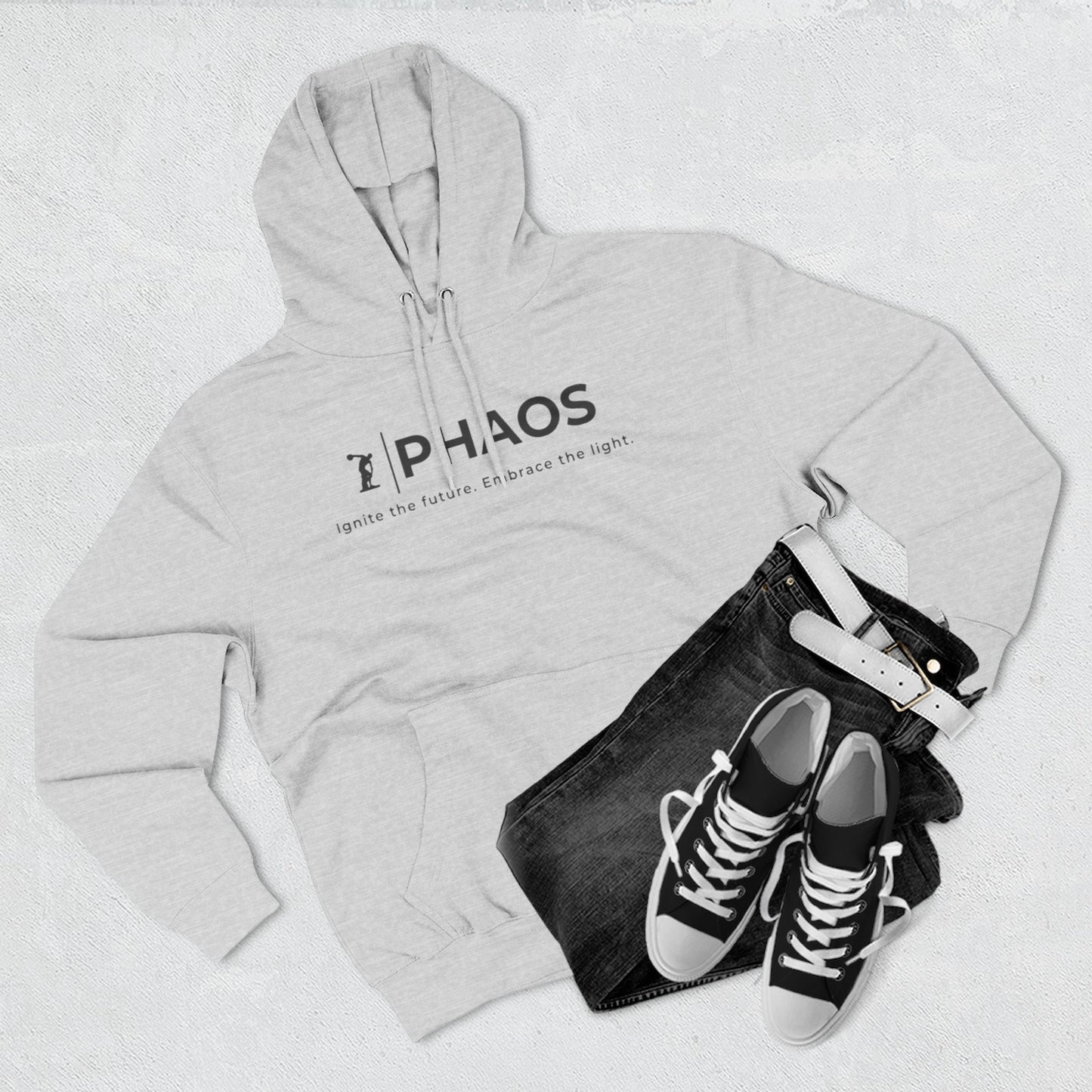 Three-Panel Fleece Hoodie - Ignite the Future