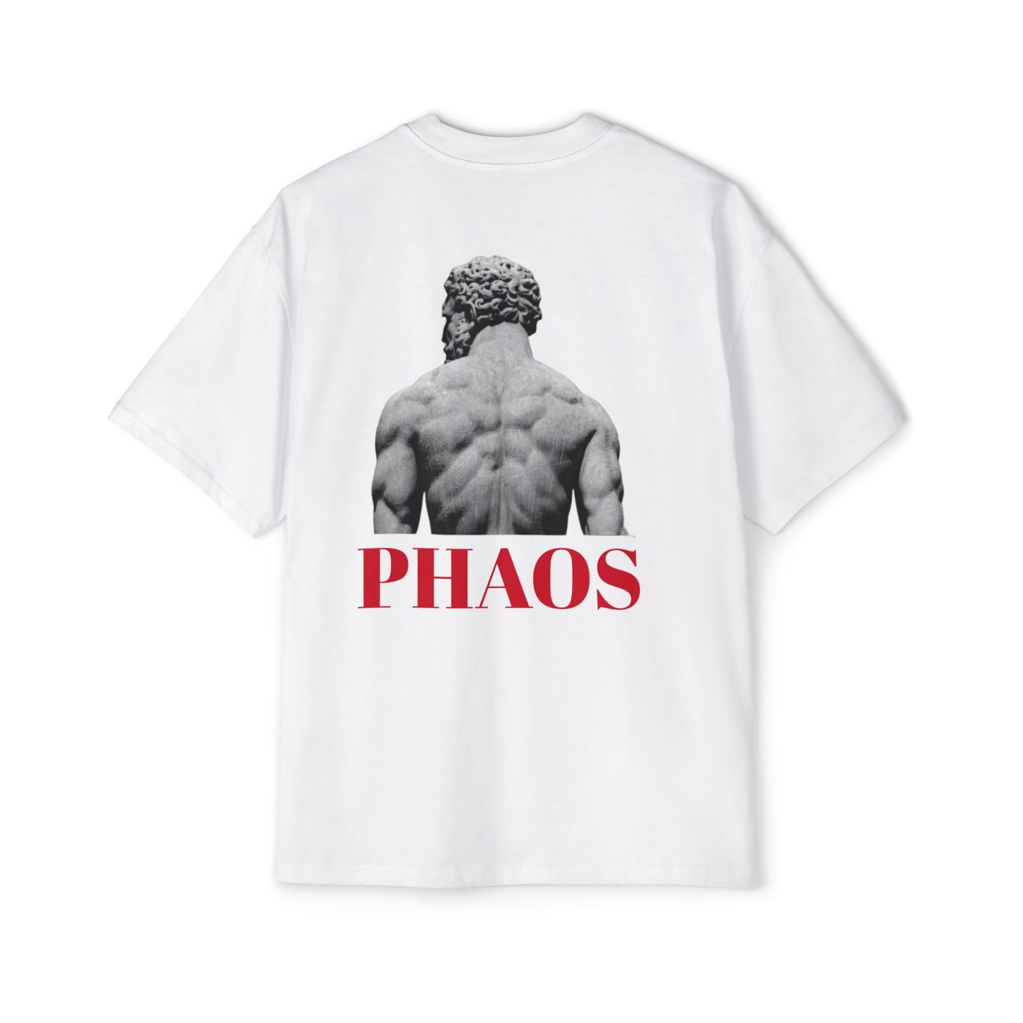 Men's Heavy Oversized Tee with 'PHAOS' Graphic - Stylish Streetwear for Casual Days