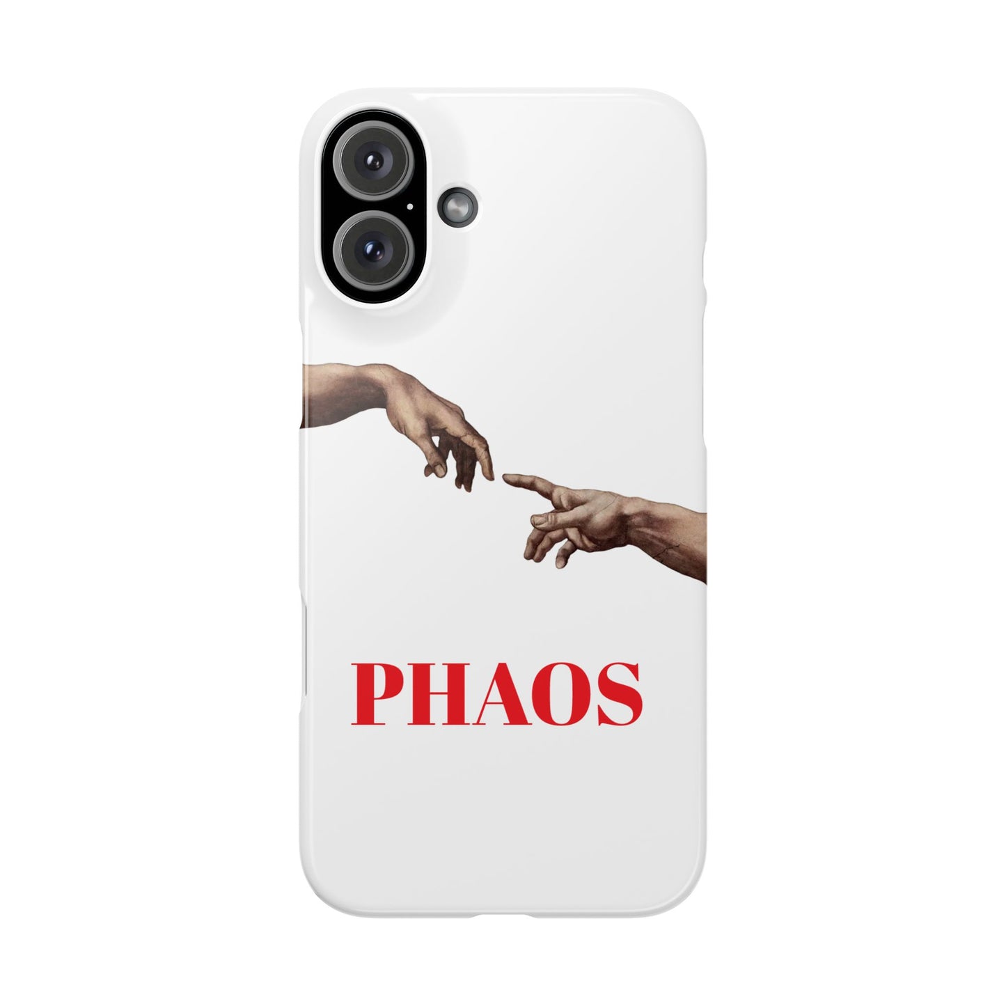 Artistic Slim Phone Case - Michelangelo's Creation of Adam Design