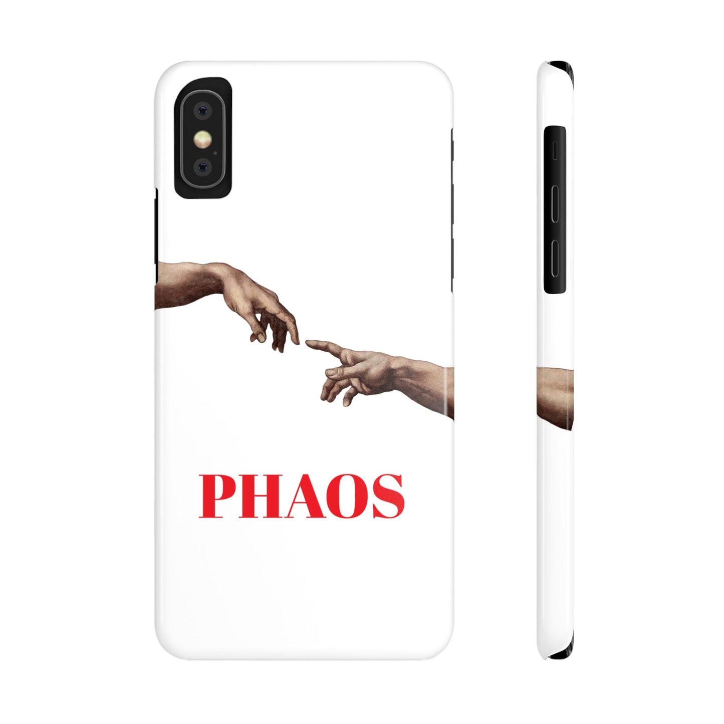 Artistic Slim Phone Case - Michelangelo's Creation of Adam Design