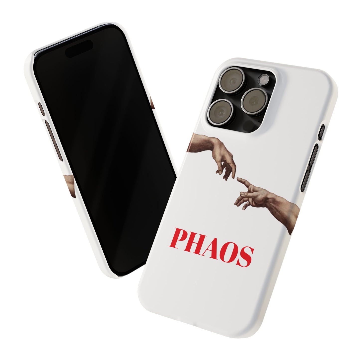 Artistic Slim Phone Case - Michelangelo's Creation of Adam Design