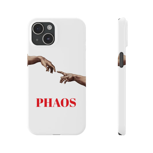Artistic Slim Phone Case - Michelangelo's Creation of Adam Design